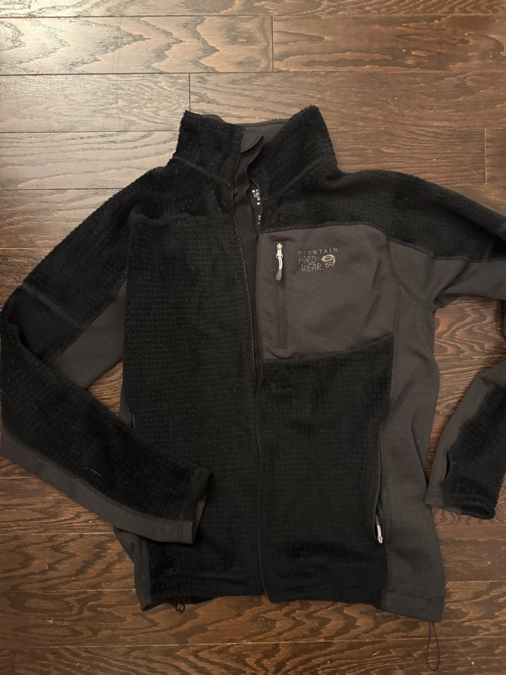 Mountain Hardwear Men's Black Zip-Up Fleece Jacket